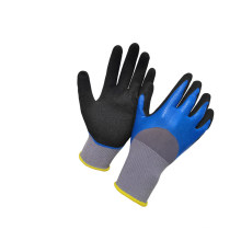 Nylon Spandex Gloves Coated Sandy Nitrile Glove